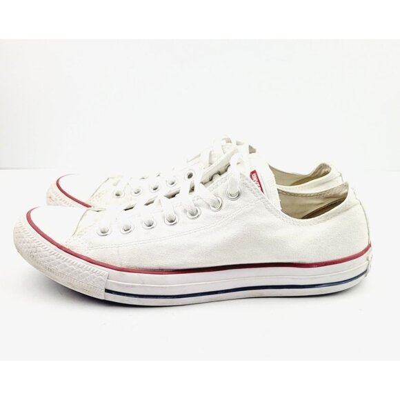 Converse White Canvas Sneakers - Size 11‎ - Picture 5 of 8